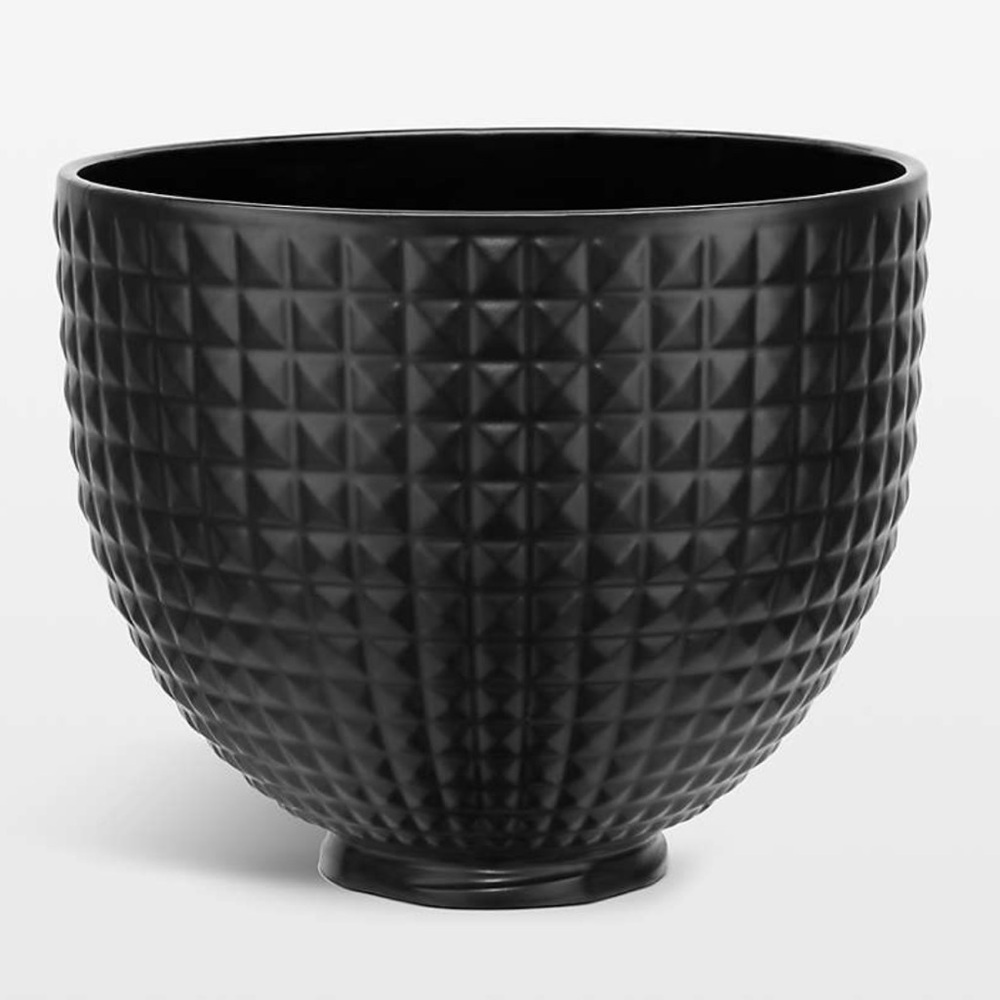 NEW KitchenAid Bowl Stand Mixer Matte Black Studded 5-Quart Ceramic Mixing Bowl